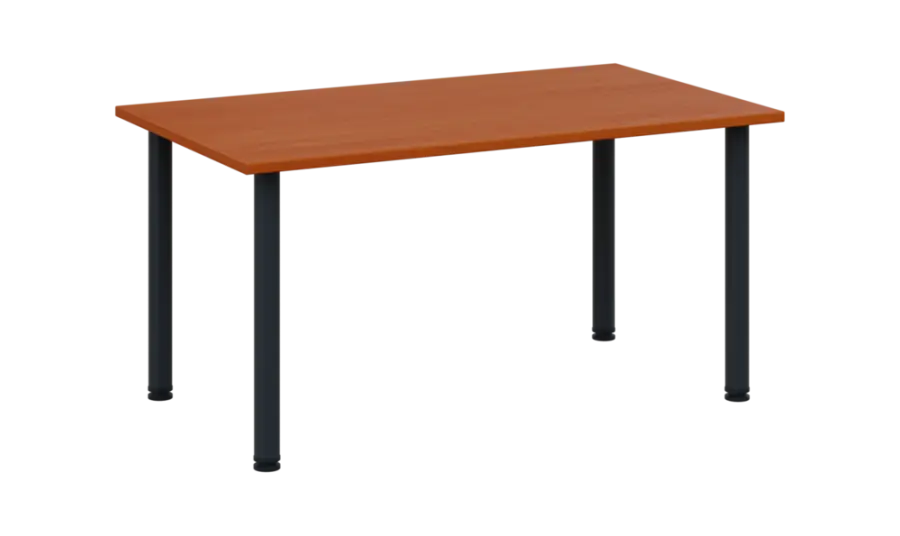 CRTR 140 jídelní stůl, kovová podnož černá, deska 25 mm, 1394x800 mm, třešeň šumavská